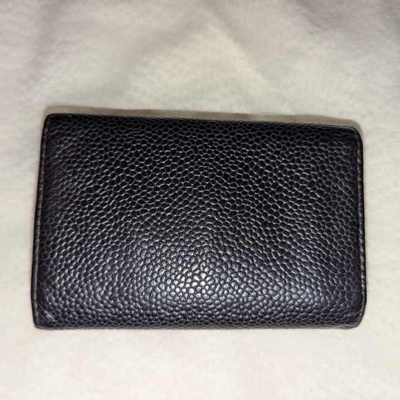 CHANEL Caviar Skin Coco Mark 4 Rings Key Case Key Holder Black GUC - Picture 4 of 10